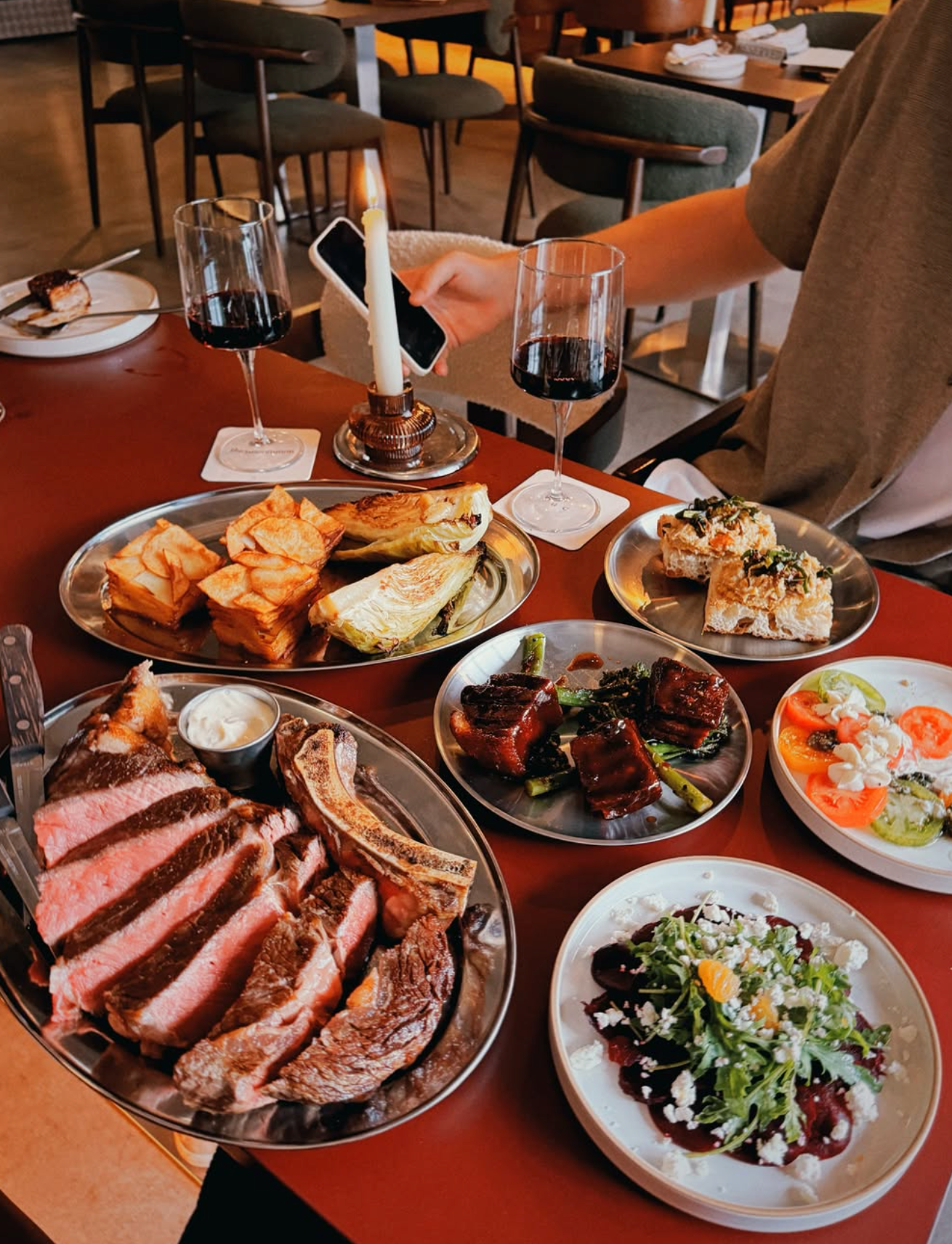 A table of dishes at The Uncommon